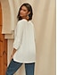 voordelige Damesblouses en -shirts-Dames Blouse Bloemig Dagelijks Geborduurd Wit 3/4 mouw Casual Boho V-hals Zomer Lente