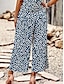 cheap Women&#039;s Two Piece Sets-Women&#039;s Tank Top Pants Sets Floral Vacation Elegant Vacation Sleeveless Crew Neck Blue Summer