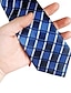 זול עניבות ועניבות פרפר לגברים-עניבה 1 יחידה גבר רוחב 8 ס&quot;מ משובץ כחול חתן חתן עניבה עניבת מנהל עסקים