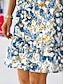 preiswerte Bedruckte Kleider-Damen skims dress Blumen Bedruckt Halfterhals Minikleid Ärmellos Sommer