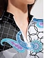 ieftine Colecția de designer-Pentru femei Tricou POLO Albastru Roșu trandafiriu Gri Manșon Lung Protecție Solară Topuri Imprimeu Paisley Toamnă Iarnă Vestimenta Golf Doamnelor Haine Ținute Poartă Îmbrăcăminte