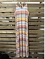 Χαμηλού Κόστους Print Φορέματα-Γυναικεία Ταινία Εξώπλατο Στάμπα Τιράντες Μακρύ Φόρεμα Μάξι Φόρεμα Βοημία Καθημερινά Διακοπές Αμάνικο Καλοκαίρι