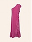 billige Knit Dress-maxi-kjole med volang og snøring