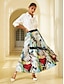 Недорогие женская юбка-элегантная плиссированная юбка макси из тенселя