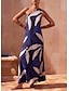 cheap Print Dresses-Women&#039;s Floral Print V Neck Long Dress Maxi Dress Summer