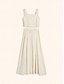 billiga Women&#039;s Sets-kvinnors tvådelade set linneblandning linne ficka fyrkantig kjol elegant sommar