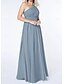 cheap Bridesmaid Dresses-A-Line Bridesmaid Dress One Shoulder Sleeveless Elegant Floor Length Chiffon with Pleats / Ruching 2022