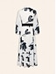 Χαμηλού Κόστους print casual φόρεμα-floral v μάξι φόρεμα με ζώνη με λαιμό