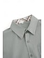 cheap Cotton Linen Shirt-Men&#039;s Linen Shirt Casual Shirt Summer Shirt Beach Shirt White Blue Green Short Sleeve Plain Lapel Spring &amp; Summer Hawaiian Holiday Clothing Apparel Front Pocket