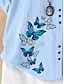preiswerte T-Shirts für Damen-Damen Hemd Gänseblümchen Täglich Taste Bedruckt Weiß Kurzarm Elegant Rundhalsausschnitt Sommer