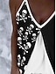 ieftine Bluze &amp; Camisole Damă-Pentru femei Bluză Bloc Culoare Cranii Zilnic Vacanță Imprimeu Negru Fără manșon Casual În V Vară