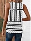 cheap Tank Tops &amp; Camis-Women&#039;s Tank Top Vest Geometric Print Vacation Vintage Ethnic Boho Sleeveless V Neck Black Summer