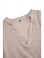 billiga fritidsskjortor för män-Herr Skjorta linneskjorta Viking stil Sommarskjorta Standkläder Ensfärgat Utomhus Gata Grön Beige Långärmad V-hals Sommar Vår Kläder