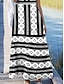 Χαμηλού Κόστους Print Φορέματα-Γυναικεία Γεωμετρικό Στάμπα Τετράγωνη Λαιμόκοψη Μακρύ Φόρεμα Μάξι Φόρεμα Αμάνικο Καλοκαίρι