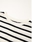 abordables Knit Dress-Vestido midi de punto de manga corta a rayas en mezcla de algodón