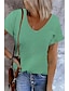 ieftine Bluze simple pentru femei-Bluză Pentru femei Alb Galben Roz Îmbujorat Culoare solidă / simplă Fără Cusături Zilnic Zilnic În V S