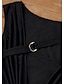 ieftine Bluze simple pentru femei-Rezervor Pentru femei Negru Simplu Sexy Stradă Zilnic Modă În V Fit regulat S