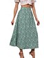 Χαμηλού Κόστους Maxi Φούστες-Γυναικεία Φούστα Γραμμή Α Μακρύ Φούστες Στάμπα Φλοράλ Καθημερινά Σαββατοκύριακο Καλοκαίρι Πολυεστέρας Μοντέρνα Καθημερινό Πράσινο
