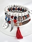 preiswerte Armbänder &amp; Armreifen-Damen Perlenarmband Schick Mode Tier Luxus Aleación Armband Schmuck Schwarz / Weiß / Rot Für Partyabend Geschenk Geburtstag