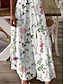 cheap Print Dresses-Women&#039;s Casual Dress Floral Lace Patchwork V Neck Long Dress Maxi Dress Stylish Casual Daily Date Short Sleeve Summer