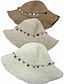 tanie Nakrycia głowy dla kobiet-składane kapelusze przeciwsłoneczne boho modny kolor beżowy khaki kremowe oddychające kapelusze słomkowe podróżne kapelusze plażowe dla kobiet