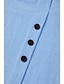 abordables Blusas y camisas de mujer-Mujer Camisa camisa de lino Blusa Animal Fin de semana Botón Estampado Blanco Manga Corta Ropa de calle Básico Casual Cuello Barco Cuello redondo Verano Primavera