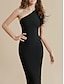 cheap Party Dress-Fashion One Shoulder Feather Maxi Dress