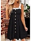 Недорогие простые платья-Жен. Черное платье Мини-платье Кружева Свидание Отпуск На каждый день На бретелях Черный Цвет