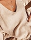 Недорогие Базовые плечевые изделия для женщин-Танк Набор Жен. Черный Синий Оранжевый Полотняное плетение 2 предм Для улицы Повседневные Мода V-образный вырез Стандартный S