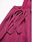 baratos Knit Dress-vestido maxi de malha com babados e cordão