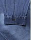cheap Shirt Dresses-Women&#039;s Shirt Dress Casual Dress Maxi long Dress Vacation Denim Modern Casual Shirt Collar Button Pocket Long Sleeve Summer Spring Loose Fit Blue Plain S M L XL 2XL