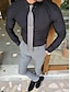 cheap Shirts-Men&#039;s Dress Shirt Standard Fit Long Sleeve Lapel Solid Color Polyester Black 2024