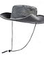 cheap Men&#039;s Hats-Men&#039;s Bucket Hat Sun Hat Black Navy Blue Polyester Mesh Drawstring Fashion Casual Street Daily Plain Adjustable Sunscreen Breathable