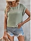 cheap Women&#039;s T-shirts-Women&#039;s Lace T-shirt Plain Daily Vacation Lace Black Short Sleeve Fashion Crew Neck Summer