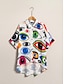 ieftine cămăși, topuri și bluze-satin arta abstracta camasa casual cu grafica satinata