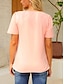 halpa Naisten T-paidat-Naisten Kesän yläosat Päivittäin Viikonloppu Punastuvan vaaleanpunainen Lyhythihainen Tyylikäs Muoti Tiukka pyöreä kaula-aukko Kesä Kevät