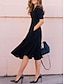 cheap Print Dresses-Women&#039;s Plain Pleated V Neck Mini Dress Party Summer