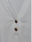 baratos Tops básicos de mulher-Camisa Social Mulheres Preto Branco Verde Claro Tecido Botão Rua Diário Moda Decote V Normal S