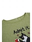 billige T-skjorter til kvinner-Dame T skjorte Katt Tekst Daglig Helg Trykt mønster Hvit Kortermet Grunnleggende Morsom Rund hals
