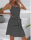 cheap Print Dresses-Women&#039;s Casual Dress T Shirt Dress Tee Dress Drawstring Print Spaghetti Strap Mini Dress Stylish Daily Date Sleeveless Summer