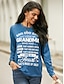 preiswerte T-Shirts für Damen-Damen T Shirt Buchstabe Täglich Wochenende Bedruckt Rosa Langarm Modisch Rundhalsausschnitt Frühling &amp; Herbst