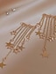 זול עגילים-זוג 1 עגילים צמודים עגילי טיפה For בגדי ריקוד נשים מסיבה / ערב מתנה פגישה (דייט) סגסוגת לְחַבֵּב אופנה יהלום כוכב