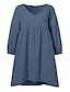 preiswerte Basic-Damenoberteile-Hemd Bluse Damen Schwarz Blau Khaki Glatt Lang Strasse Täglich Modisch V Ausschnitt Leinen Regular Fit S