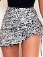 cheap Mini Skirt-Women&#039;s Skirt Mini Skirts Print Leopard Casual Daily Summer Polyester Casual Black