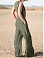 cheap Basic Women&#039;s Tops-Tank Set Women&#039;s Army Green Navy Blue Khaki Plain 2 Piece Wide Leg Street Daily Fashion Round Neck Regular Fit M