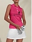 preiswerte Designer-Kollektion-Damen poloshirt Golfkleidung Rosa Rot Ärmellos Sonnenschutz Leichtgewichtig T-Shirt Shirt Damen-Golfkleidung, Kleidung, Outfits, Kleidung