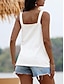 billige T-skjorter til kvinner-dame sommer topper 100% bomull øyenstikker daglig helg hvit ermeløs klassisk v-hals vår &amp; sommer