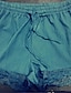 abordables Shorts de mujer-Mujer Chinos Pantalón corto Mezcla de Algodón Corte alto Alta cintura Corto Vino Verano