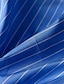 abordables Chemises-Chemise Homme Robes Standard manche longue Revers Rayé Mélange de Coton Bleu 2023
