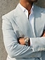 זול חליפות-ירוק בהיר לגברים חליפות קיץ חליפות חתונת חוף 2 חלקים חליפת פסי סיכה בהתאמה סטנדרטית עם שני כפתורים חד חזה 2024